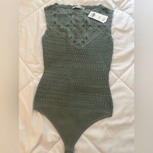 Abercrombie & Fitch Bodysuit in Olive Green